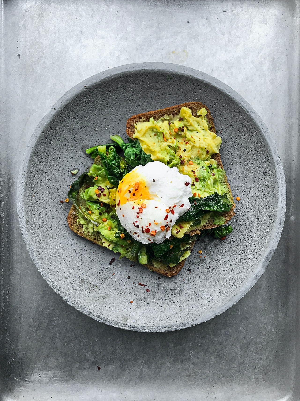 Plate on table with eggs