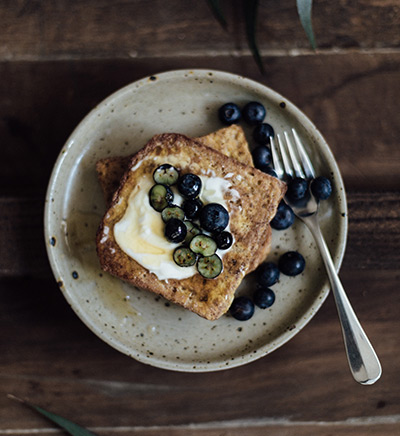 Plate on table with eggs